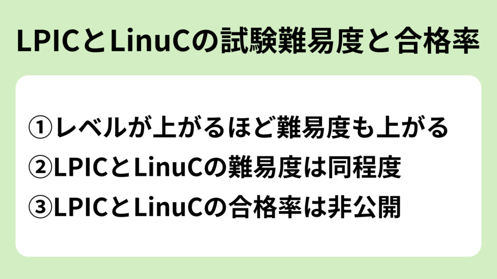LPICとLinuCの難易度と合格率