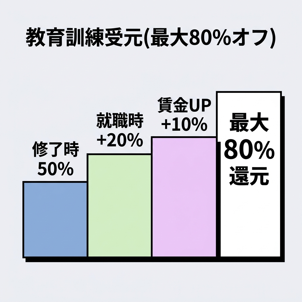 給付金で最大80%オフ｜専門実践教育訓練給付金の使い方