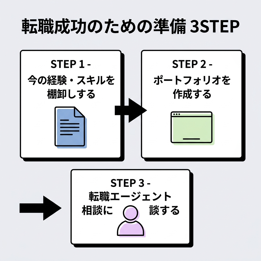 転職成功のための準備3ステップ